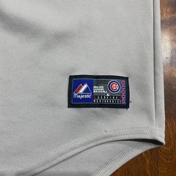Majestic Vintage MLB Chicago Cubs Digital Camo Gray Baseball Jersey Youth Size M - Picture 4 of 8